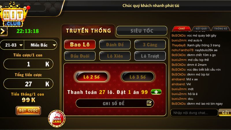 Những hình thức lô đề trực tuyến Hitclub hấp dẫn