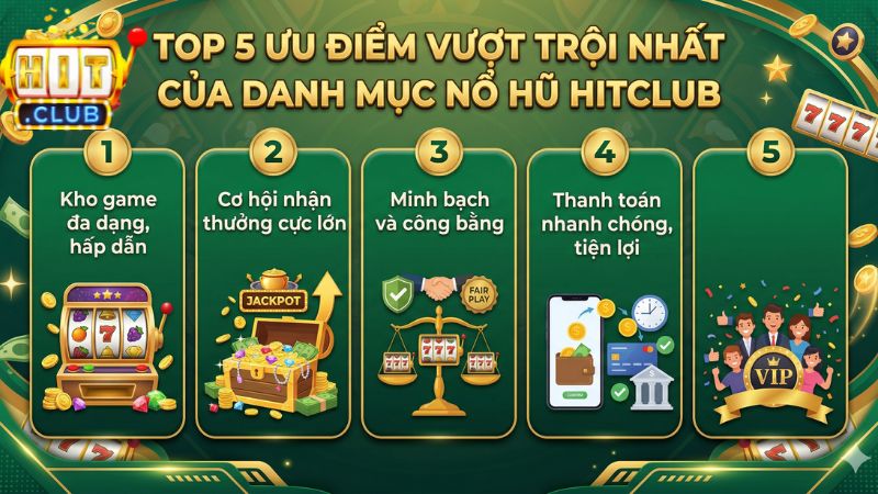 Những lý do nên tham gia game nổ hũ online Hitclub